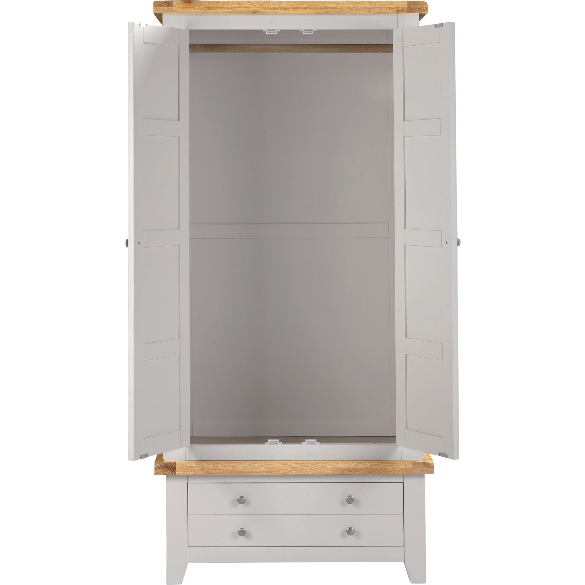 Windsor 2 Door 1 Drawer Wardrobe - Pebble Grey/Oak