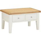 Windsor 2 Drawer Coffee Table - Ivory/Oak
