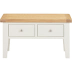 Windsor 2 Drawer Coffee Table - Ivory/Oak
