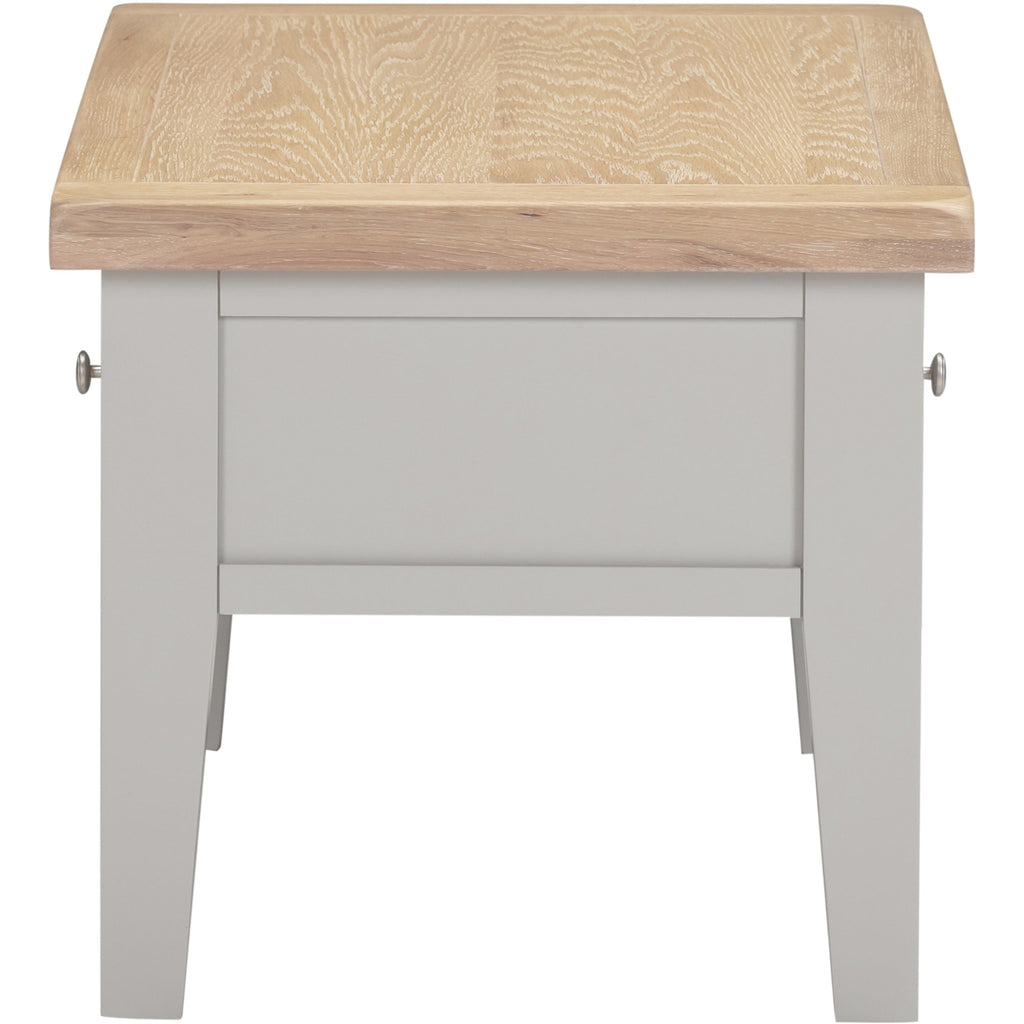 Windsor 2 Drawer Coffee Table - Pebble Grey/Oak