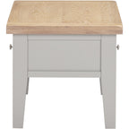 Windsor 2 Drawer Coffee Table - Pebble Grey/Oak