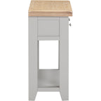 Windsor 2 Drawer Console Table - Pebble Grey/Oak