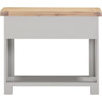 Windsor 2 Drawer Console Table - Pebble Grey/Oak