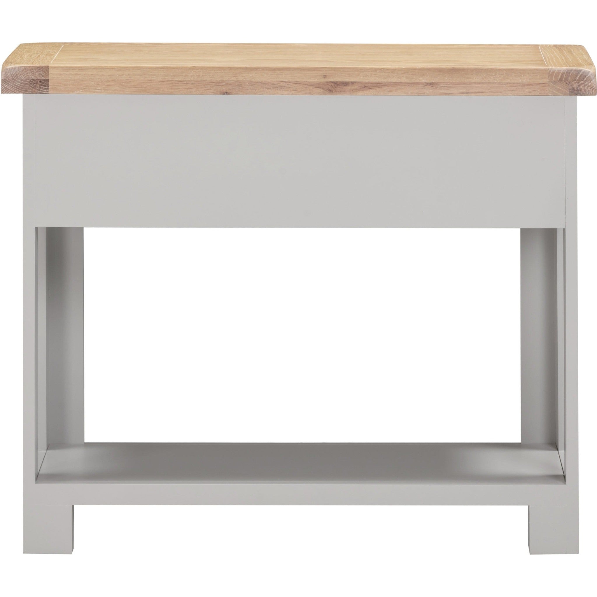 Windsor 2 Drawer Console Table - Pebble Grey/Oak