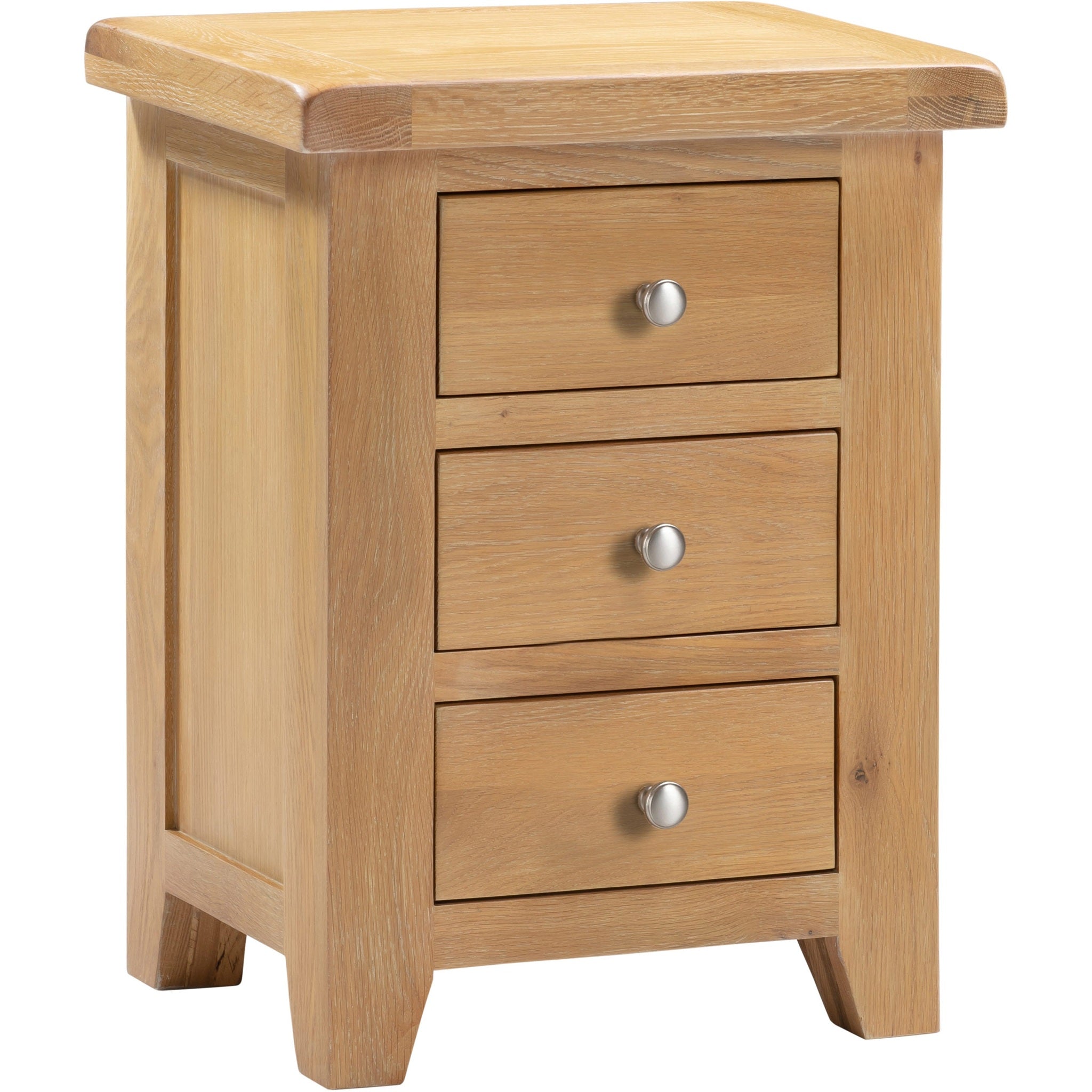 Windsor 3 Drawer Bedside - Natural Oak