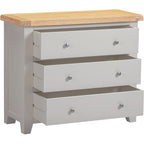 Windsor 3 Drawer Chest - Pebble Grey/Oak
