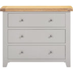 Windsor 3 Drawer Chest - Pebble Grey/Oak