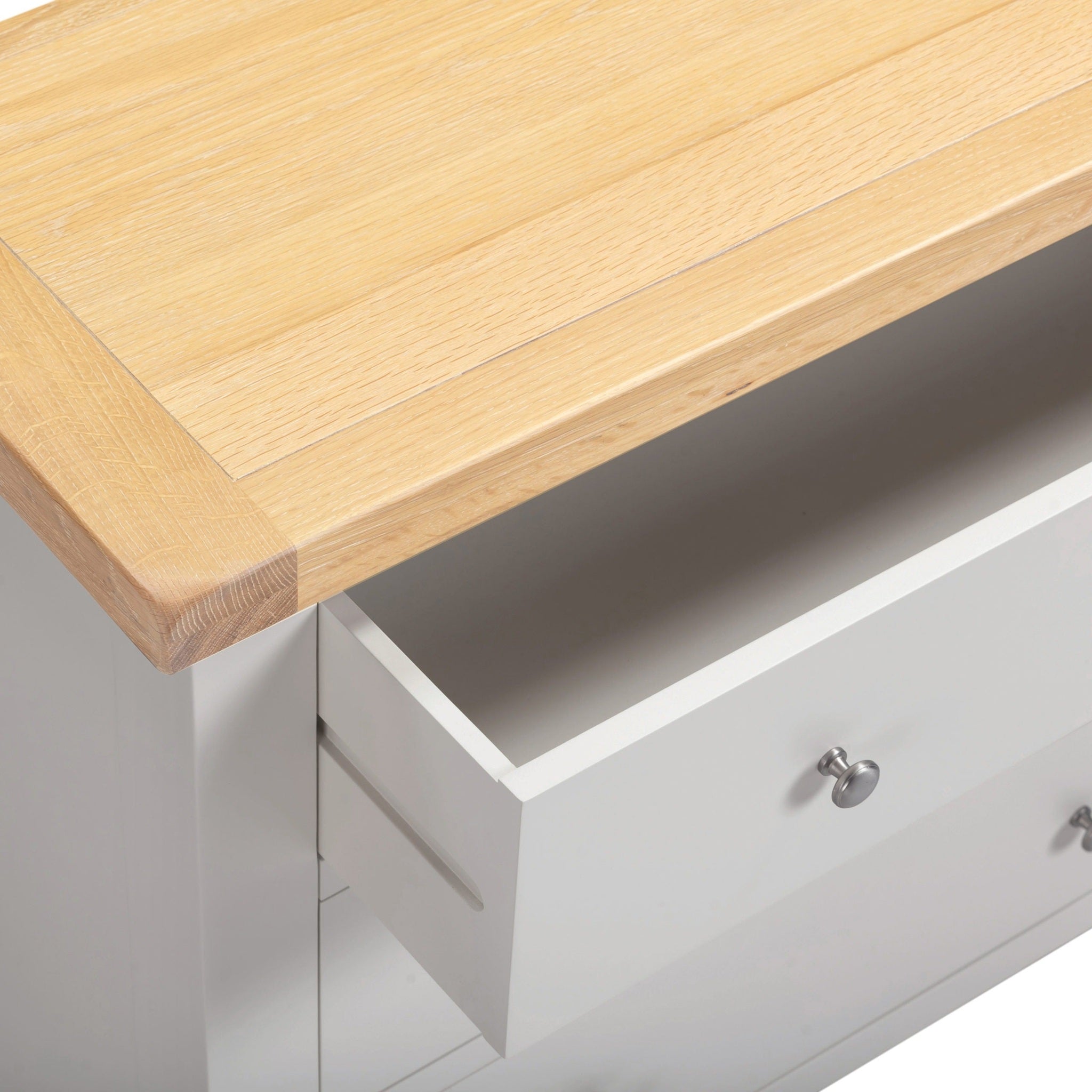 Windsor 3 Drawer Chest - Pebble Grey/Oak