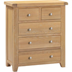 Windsor 3+2 Drawer Chest - Natural Oak