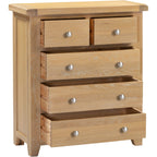 Windsor 3+2 Drawer Chest - Natural Oak