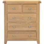 Windsor 3+2 Drawer Chest - Natural Oak