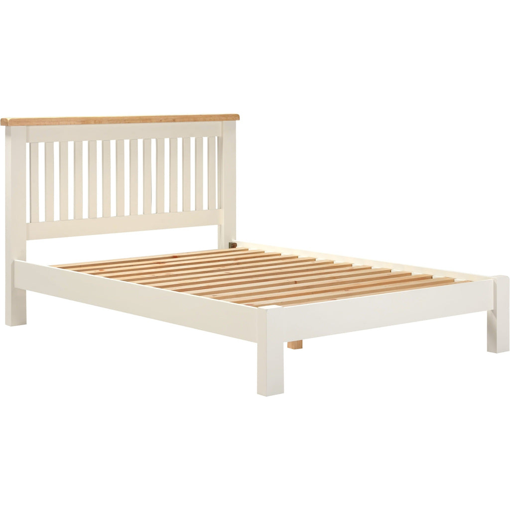 Windsor 4'6" Low End Bed - Ivory/Oak