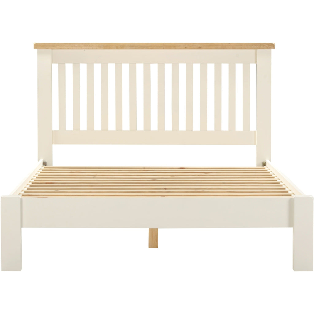 Windsor 4'6" Low End Bed - Ivory/Oak