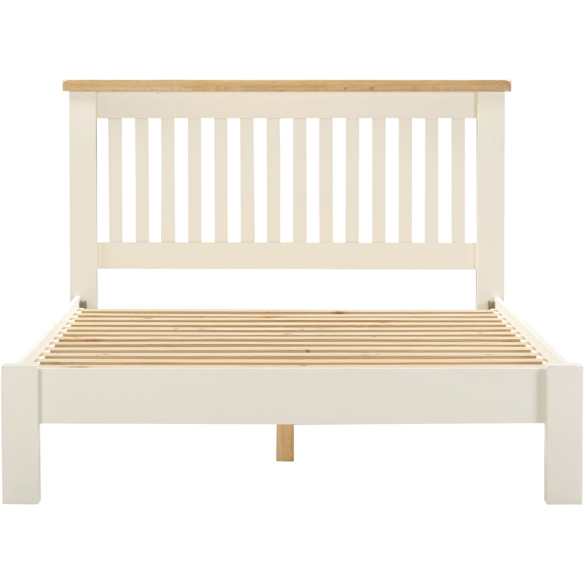 Windsor 4'6" Low End Bed - Ivory/Oak