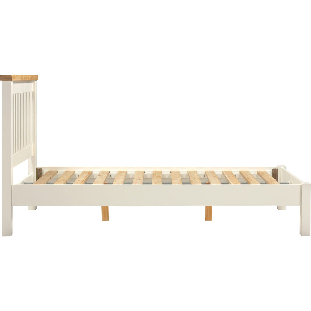 Windsor 4'6" Low End Bed - Ivory/Oak