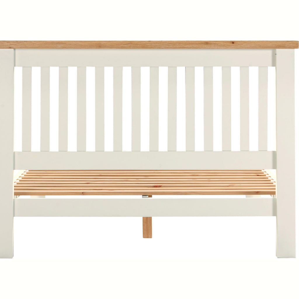 Windsor 4'6" Low End Bed - Ivory/Oak