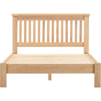 Windsor 4'6" Low End Bed - Natural Oak