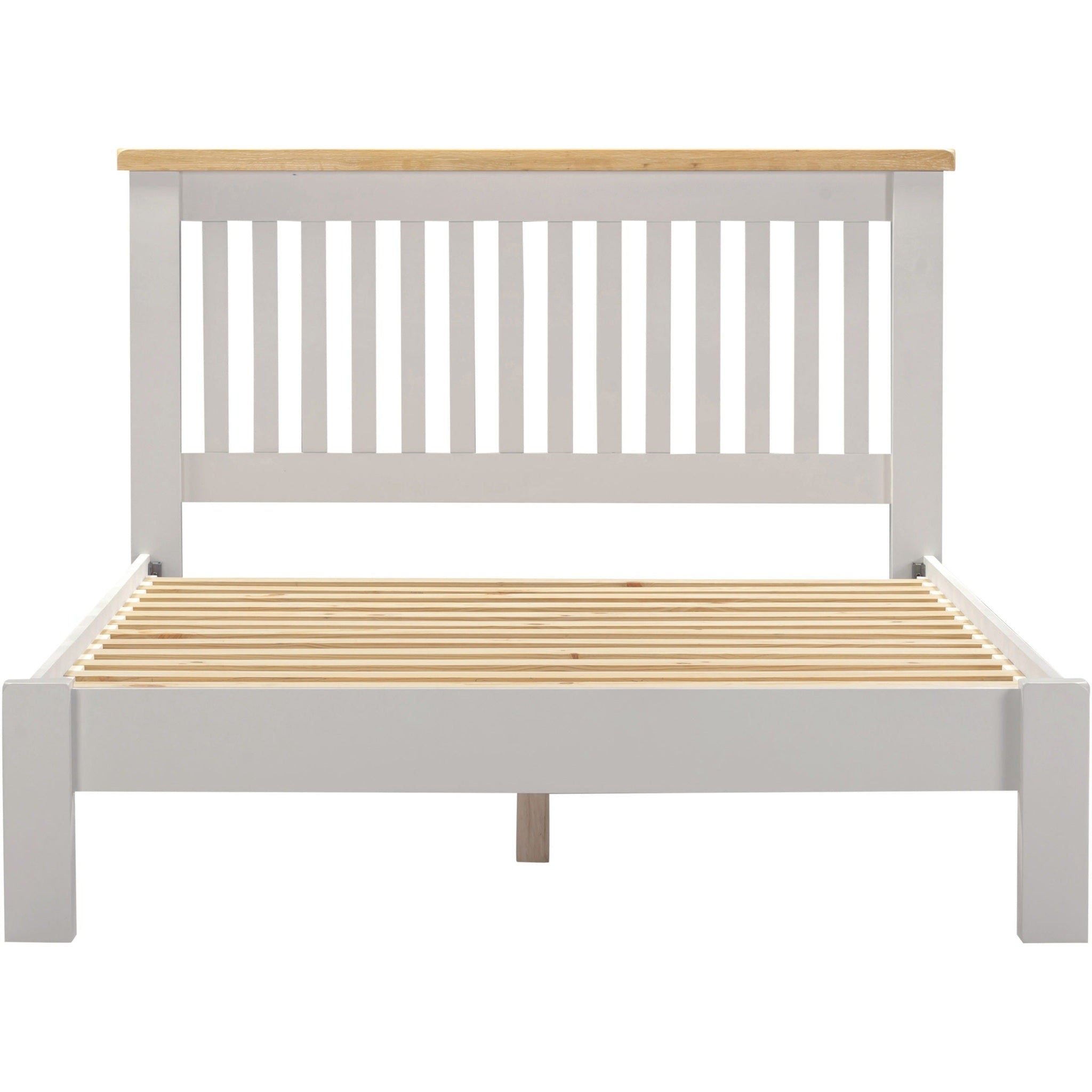 Windsor 4'6" Low End Bed - Pebble Grey/Oak