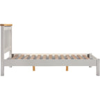 Windsor 4'6" Low End Bed - Pebble Grey/Oak