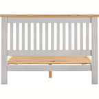 Windsor 4'6" Low End Bed - Pebble Grey/Oak