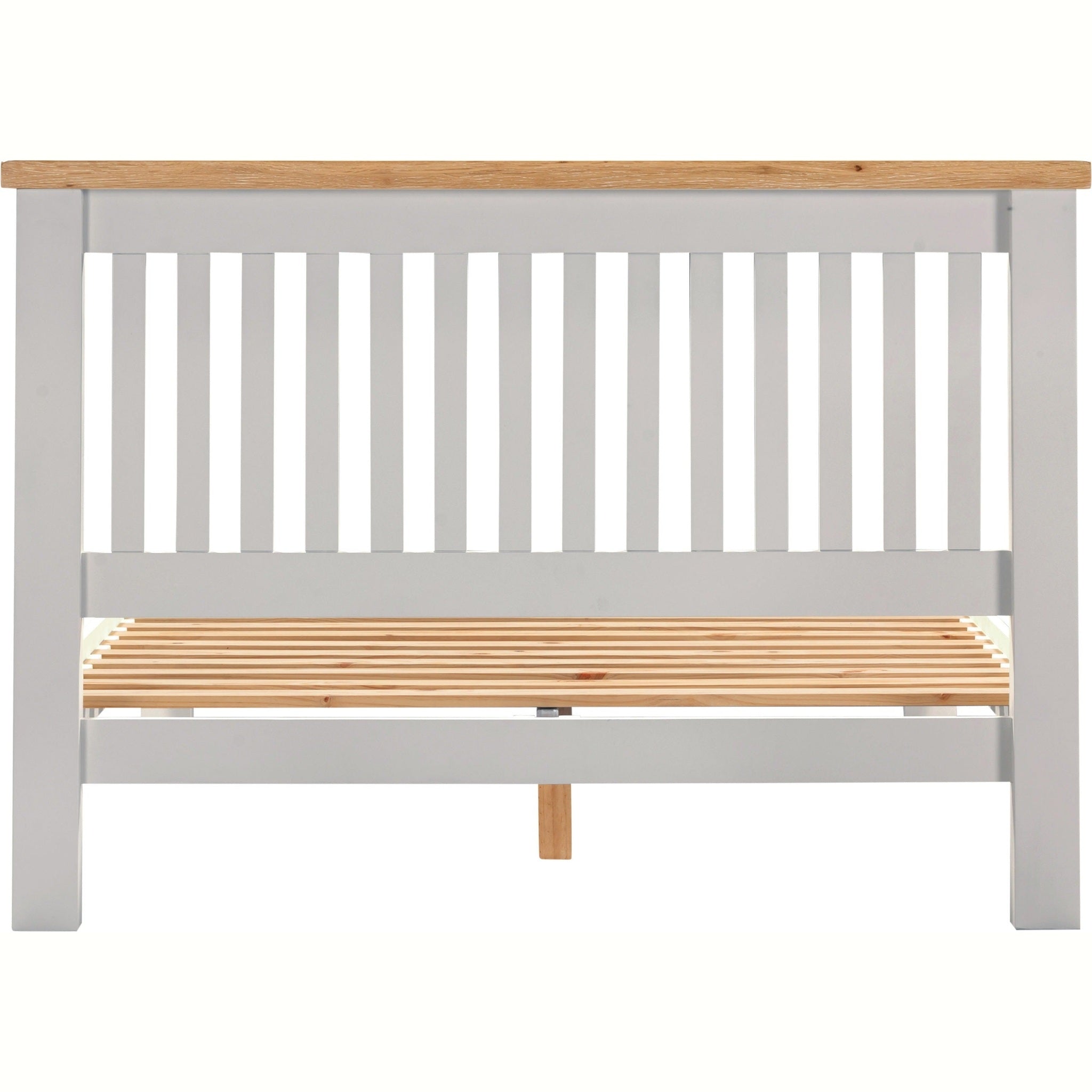 Windsor 4'6" Low End Bed - Pebble Grey/Oak