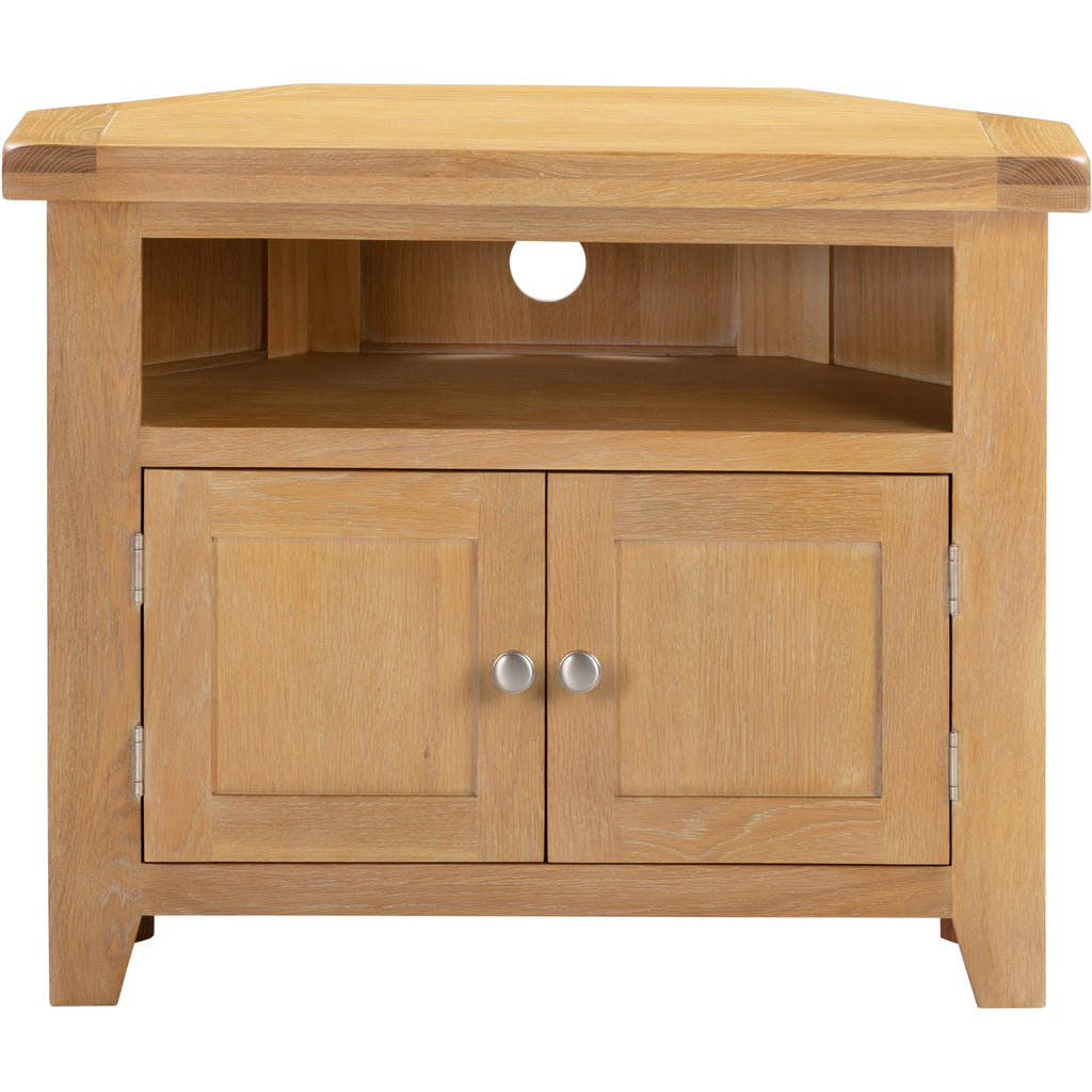 Windsor Corner Tv Unit - Natural Oak