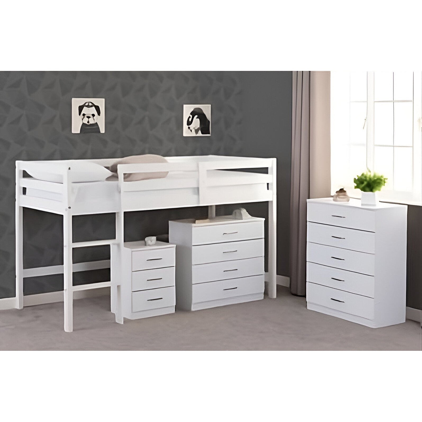 Panama Mid Sleeper - White